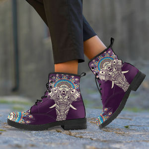 انخفاض الشحن أحذية جلدية نمط الفيل مصمم التكبير طباعة الشارع boهو غير قابلة للإنزلاق عارضة - Product Image 4