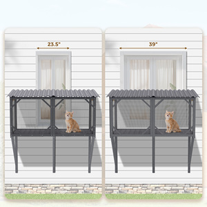 Percha <span class=keywords><strong>de</strong></span> Ventana para <span class=keywords><strong>Gatos</strong></span> Grandes <span class=keywords><strong>de</strong></span> Interior, Estilo Moderno y Sólido, Caja <span class=keywords><strong>de</strong></span> Ventana Impermeable, Material <span class=keywords><strong>de</strong></span> Plástico y Metal para Animales Pequeños - Product Image 4