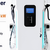 Station de recharge DC double pistolet 240 kW CCS2 GB/T, chargeur rapide pour véhicules électriques, station de recharge au sol pour parkings publics