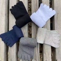 Chaussettes mi-mollet sans couture à cinq doigts pour hommes, toutes saisons, anti-transpiration, respirantes, sportives, anti-odeurs, idéales pour l'été