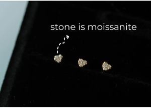 Pendientes de Botón de Oreja Miniatura con Forma de Flor de Cuarzo Dorado 9K GOL Dtutu al por Mayor, Unisex, Encantadores, con Cierre de Rosca, Kj273, Joyería Fina - Product Image 3