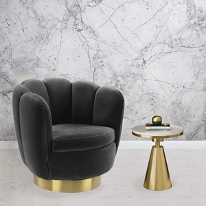 Rotary boda flor sillón de tela silla redonda de Acero Inoxidable Base giratoria - Product Image 1