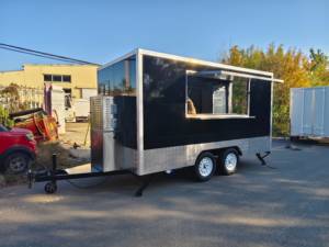 Remorque de restauration rapide pour snacks BBQ, camion de restauration mobile, chariot de vente ambulante, cuisine complète en acier inoxydable, 1000 unités - Product Image 1