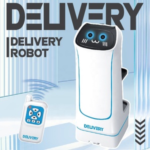 Robot de livraison télécommandé 2,4 GHz pour le service de repas, mini chariot de transport <span class=keywords><strong>RC</strong></span> avec lumières et sons - Product Image 2