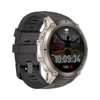 Montre connectée GPS DM59 2026 avec écran AMOLED 1,43 pouces, cartes hors ligne, étanchéité 5 ATM, boussole, altimètre, suivi du sommeil, bracelet en silicone pour hommes, idéale pour l'extérieur