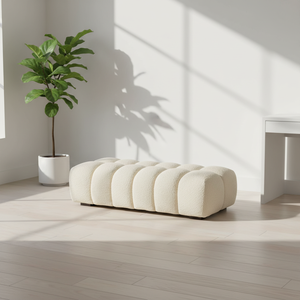 Banc ottoman de luxe français en velours d'agneau pour hôtel et maison, idéal comme siège d'appoint pour chambre, bout de lit, armoire à chaussures ou comme <span class=keywords><strong>tabouret</strong></span> à l'essayage de vêtements - Product Image 6