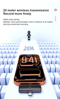 Nouveau microphone cravate sans fil T90 2-en-1 portable 2.4G léger omnidirectionnel de haute qualité avec réduction de bruit en plastique