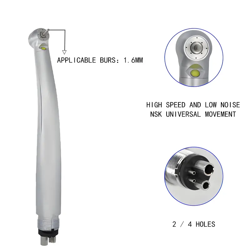 치과 핸드피스 LED 고속 핸드피스 에어 터빈 세라믹 베어링 푸시 버튼 실험실 장비 치과 핸드피스 고속