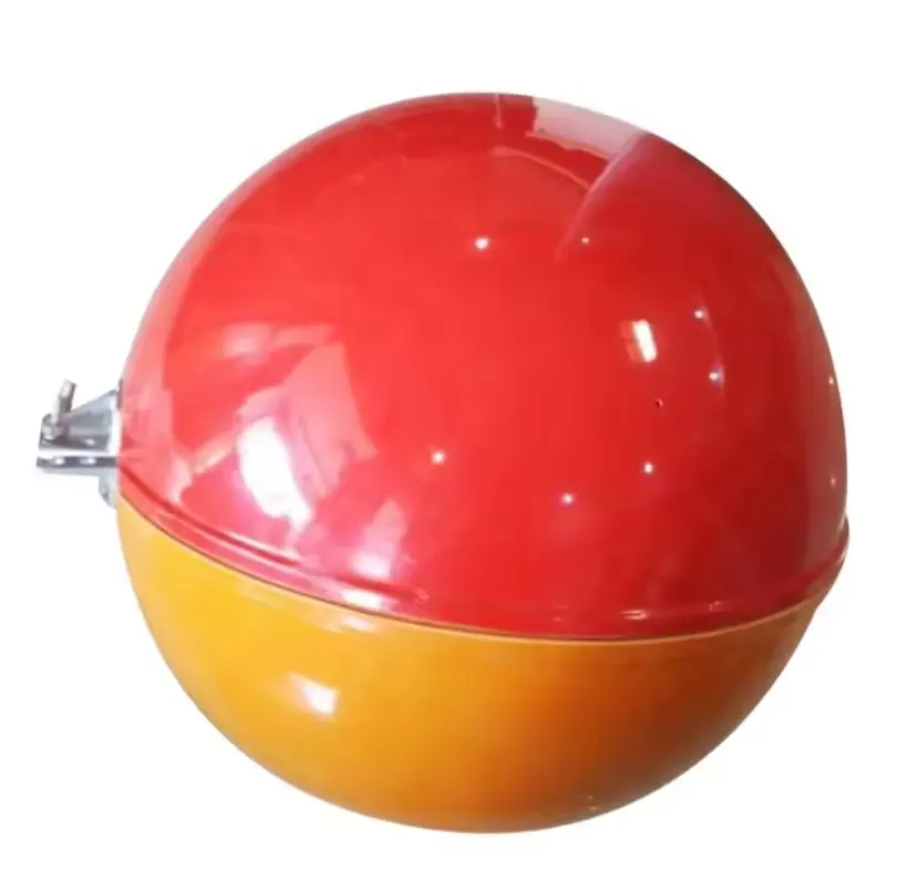 Flugzeugkabel-Warnball 600mm-Halbmarkierball für Stromleitungen Solar-Luftfahrt-Warnkugel OPGW-Kabelzubehör