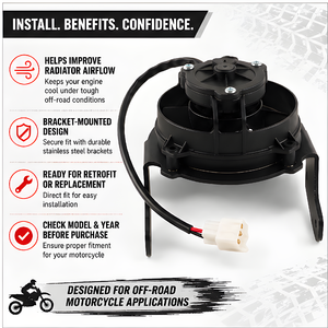 Kit de ventilateur de refroidissement électrique pour radiateur <span class=keywords><strong>KTM</strong></span> TBI EXC 300 EXCF <span class=keywords><strong>350</strong></span> SX 250 <span class=keywords><strong>SXF</strong></span> 450 2024 2025 pour Husqvarna TE300 GasGas EC300 - Product Image 3