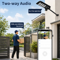 Lampe solaire extérieure à LED IP65 à prix d'usine, couleur réglable, 30W, ABS, haute luminosité, avec caméra CCTV 360°