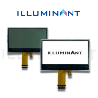 128x64 Type graphique 1.69 pouces Mono LCD LCM FSTN Positif 12 heures FPC SPI 300 nits Transflectif