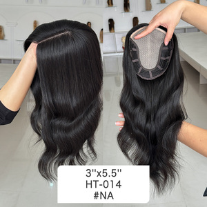 ท็อปเปอร์ผมแท้คุณภาพสูง สีธรรมชาติ ลอนสวย พร้อมส่ง ขนาด 6.5x7 นิ้ว ฐานไหม จัดเรียงเกล็ดผมอย่างดี - Product Image 5