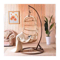 Balançoire de balcon extérieure chaises suspendues d'intérieur meubles de jardin tissés canne creuse oeuf suspendu balançoire ovale