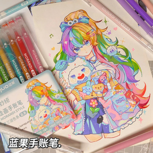 Languo Thương Hiệu 9 Màu Sắc Kawaii Morandi Vẽ Bút Thiết Lập Đa Màu Sắc Gel Bút Mực 0.5Mm Cổ Điển Đánh Dấu Lót - Product Image 5