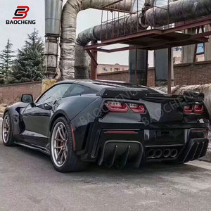 Cho Chevrolet Corvette C7 2014-2019 Modycar Phong <span class=keywords><strong>C</strong></span>ách Sợi Carbon Phí<span class=keywords><strong>a</strong></span> Sau Bumper Phí<span class=keywords><strong>a</strong></span> Sau Khuếch Tán Môi 2 Mảnh Bodykit Xe Phần - Product Image 6