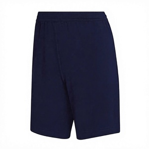 Shorts en coton bleu pour homme, taille haute élastique, style sportif, couleur unie, tissu en velours côtelé respirant, écologique, coupe mi-longue ROLEIN - Product Image 1