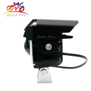 Moky Pro màu trắng và màu vàng đôi ống kính Sương Mù Ánh Sáng Xe Máy màu kép đèn sương mù với nhẫn - Product Image 3