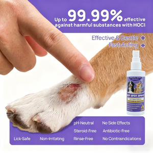 Natuurlijke milieuvriendelijke plastic vierkante huisdier-hotspot spray, veilig voor binnen en buiten, zacht en kalmerend, eerste hulp behandeling voor katten en honden - Product Image 3