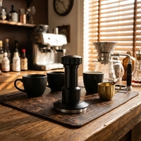 Nouveau type de tasseur à café à force constante en acier inoxydable à trois ressorts pour espresso, à rebond équilibré
