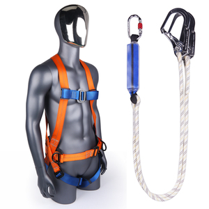 Five-Point High-Altitude Work Harness Complete Polyester Full Body <span class=keywords><strong>Safety</strong></span> Fall Protection Set Double Hook Fall Prevention - Product Image 3