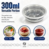 Food-grade Polypropylene Plastic Food Container Reusable Disposable Lid Transparent for Beautiful Food Presentation Instant