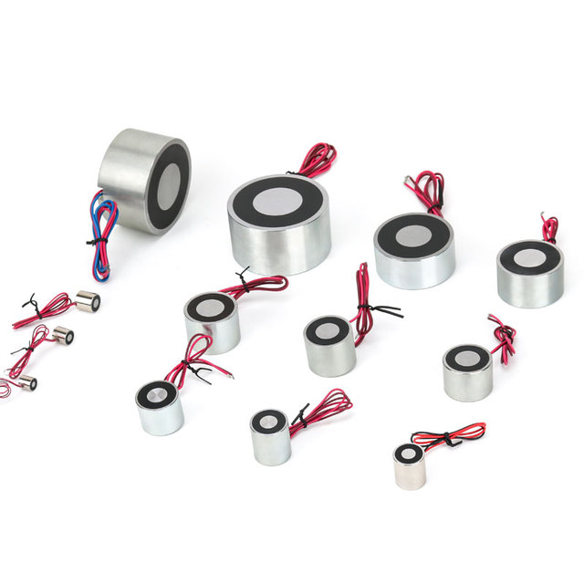 Factory Custom Power-Off Holding Small Round Electromagnet D10 D20 D30 D50 5-2000N Strong Force Cylinder Electric Magnet