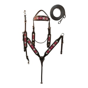 Accessoires de cheval en cuir de qualité supérieure faits à la main-Collier de poitrine Western Headstall personnalisé Nouveau stock - Product Image 1