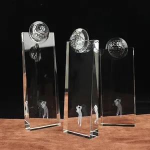 Exquisitte Golf Club Tournament Trophy Award Laser Engraved Player Trophies Gift Wholesale