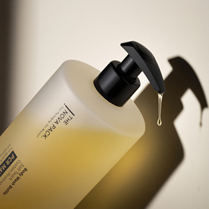 Mềm cảm ứng Frosted HDPE nhựa 300ml 350ml 500ml sữa tắm rửa cơ thể chai 16oz dầu gội Lotion chai với khóa màu đen bơm - Product Image 2