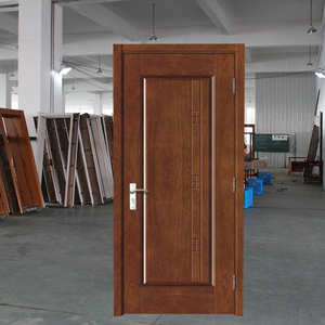 Techtop ขายดีประตูไม้ทึบหน้าประตูทางเข้าร้านกาแฟสีเข้มตรวจสอบการถ่ายโอนกันขโมยประตูไม้ทนไฟ - Product Image 6