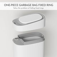 ELPHECO-Poubelle Intelligente en Plastique avec Adsorption Automatique Anti-Odeur pour Chambre à Coucher, Salon, 9L