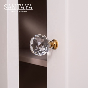 Ручка для кухонного шкафа Santaya Crystal: роскошная прозрачная ручка в форме бриллианта для гардероба, комода, ящика, мебельная ручка с одним отверстием - Product Image 5