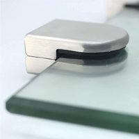 Pince à verre en acier inoxydable, petite pince d'angle de type D 8mm 10mm 12mm, support de garde-corps sans cadre pour balcon, clôture, main courante d'escalier
