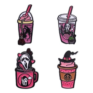 Vente en gros Broche classique pour <span class=keywords><strong>film</strong></span> <span class=keywords><strong>d</strong></span>'<span class=keywords><strong>horreur</strong></span>, télévision, Halloween Broche en métal hurlant Ghostface Killer Alliage Pin Badge - Product Image 4
