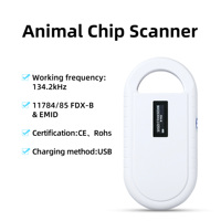 Escáner Portátil de Plástico OLED para Mascotas con Lector de Microchip RFID FDX-B/A, Chip ISO, Etiqueta RFID para Animales, 134.2kHz, 0-3m