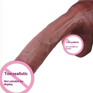 Combattente doppio strato di Silicone liquido Dildo pene reale carne morbida masturbazione giocattolo striscia anale ventosa femmina realistica - Product Image 2