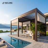 Toit à lames orientables en aluminium pour les constructeurs et les entrepreneurs en bâtiment, pergola sur mesure, pergola de cour résistante au soleil et à la pluie