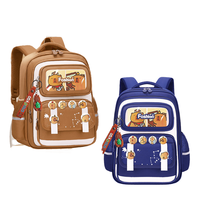 Nouveau sac d'école en nylon Oxford pour enfants, unisexe, grande capacité, sangle à coussin d'air, motif de dessin animé, respirant, pour étudiants