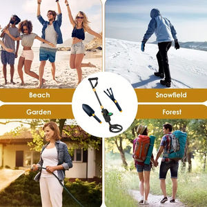 Detector de Metales para Niños y Jóvenes, Resistente al Agua, con Bobina de Búsqueda de Oro de 7.4 Pulgadas (24"-35") Ajustable, Ligero, Negro/Amarillo - Product Image 4