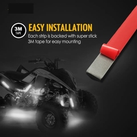 6 PCS LED Dream Color Neon Chasing Bande lumineuse à LED pour moto Lumière LED pour moto
