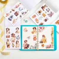 Livre d'autocollants pour planificateur réutilisable à thème multiple avec papier de décollement imprimé sur mesure