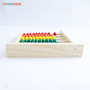 Juguete Montessori Colorido Matemáticas Aprendizaje Educativo Temprano Cuentas de cálculo de conteo de madera Ábaco Juguete de matemáticas de madera - Product Image 4