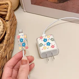 1PC hài hước mô hình sạc trường hợp đối với iPhone 15 14 13 Apple 20W sạc đầu bảo vệ tay áo và sét kết nối trường hợp - Product Image 5