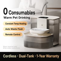 Fontaine à eau automatique pour chat Delong, sans fil, double réservoir, distributeur d'eau pour animaux de compagnie, chauffage à température constante, alimentation programmée à distance, utilisation domestique