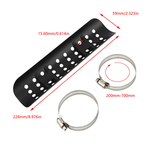 Protection de tuyau d'échappement de <span class=keywords><strong>moto</strong></span> en acier inoxydable, bouclier thermique anti-brûlure, couvercle de protection pour silencieux, accessoires modifiés - Product Image 4