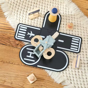 Offerta Speciale: Gioco Educativo Montessori in Legno con Piattaforma di Atterraggio per Elicottero, Logo Personalizzabile, per Bambini dai 2 ai 4 Anni - Product Image 1