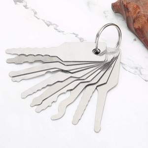 10 pezzi in acciaio inox Jiggler chiave <span class=keywords><strong>Master</strong></span> Set a prova di ruggine cilindro strumenti di pratica - Product Image 4