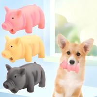 Nouveau jouet pour animaux de compagnie en forme de cochon, cochon couineur en latex, jouet de dentition durable pour chien, 3 couleurs disponibles, vente en gros
