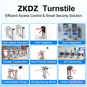 <strong>Security</strong> Pedestrian Gate Card Swipe Entrance Face Recognition Coin Mechanism Tripod Turnstile Gate for Gyms Scenic Area - Product Image 4